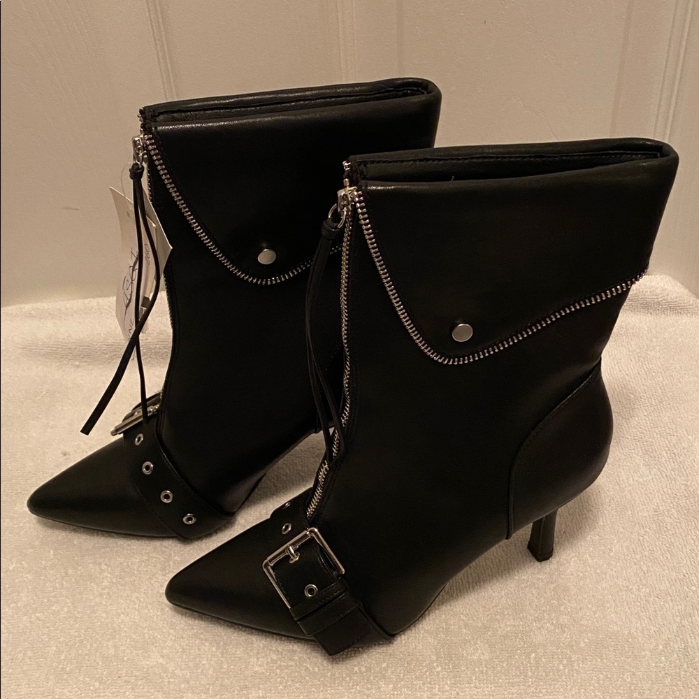 A New Day Black Heeled Boots with Buckle Detail…size 7 - Picture 3 of 7